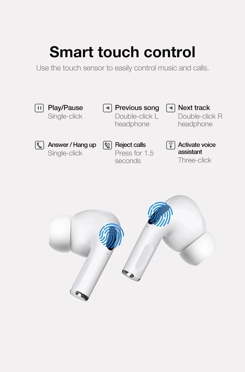 High Quality Stereo Sound Tws Wireless Earbuds 3 Wireless Bluetooth Headset for iPhone