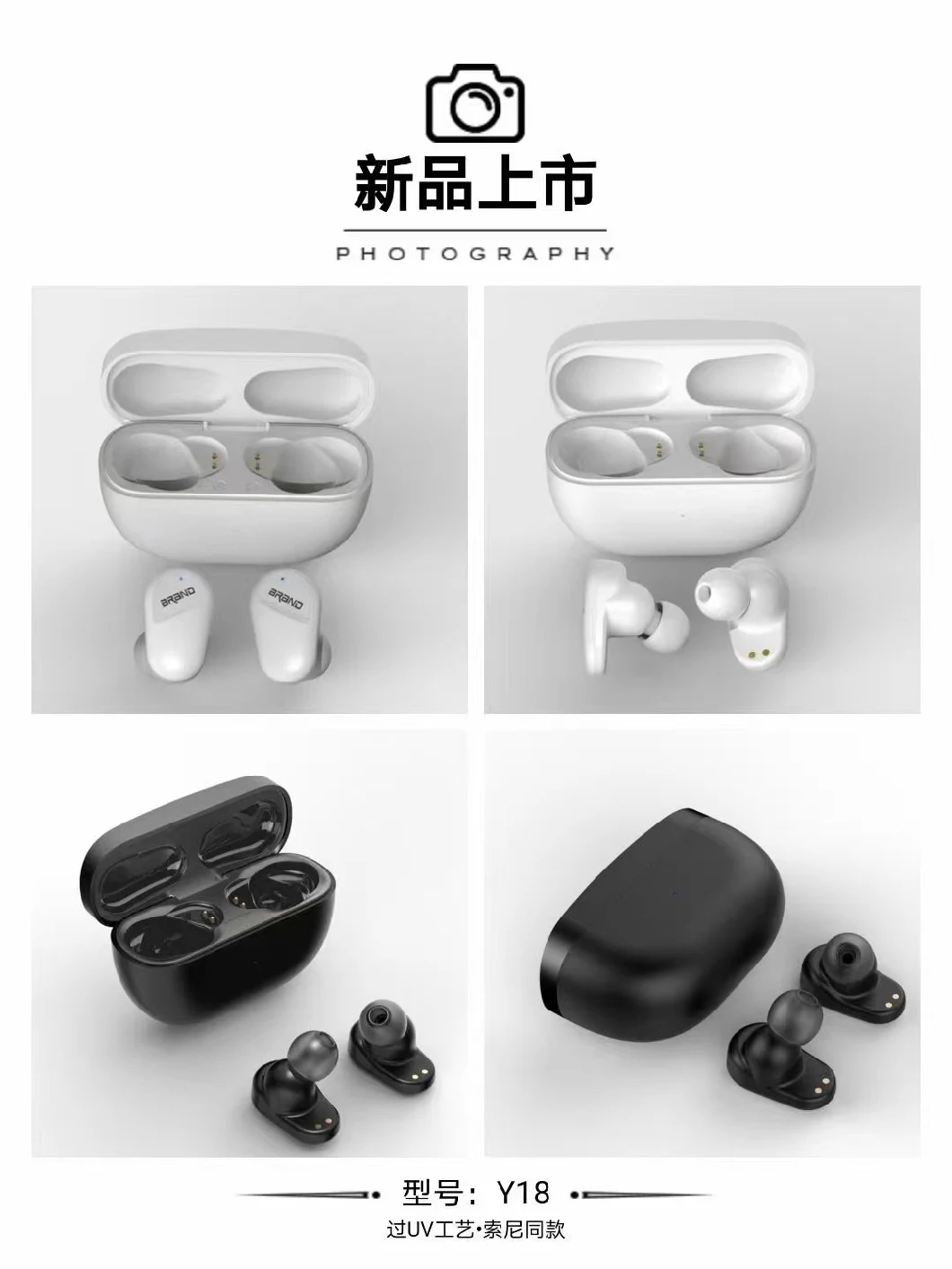 New Bluetooth V5.0 Tws Earphone True Wireless Stereo Earbud Bluetooth Headset for iPhone Samsung Cellphone