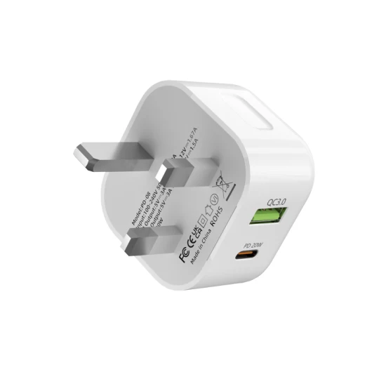 CE Ukca Certified Charging Head QC3.0+20W Pd Fast Charging