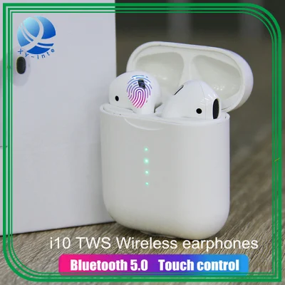 I10 Tws Wireless Bluetooth Headset Earphone Touch Control 3D Headset Surround Sound and Charge Case for iPhone Android Phone