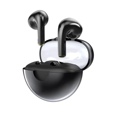 High Quality Bluetooth Earbuds Fashion Transparent Pattern Customizable Case Wireless Earphones